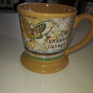 Demdaco Yellow Butterfly Inspiration Mug